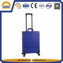 PVC Surface Travel Trolley Beauty Case with Mirror